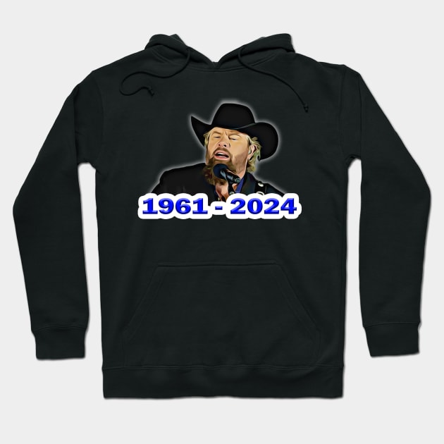 Toby Keith 1961 - 2024 Hoodie by RetroZest